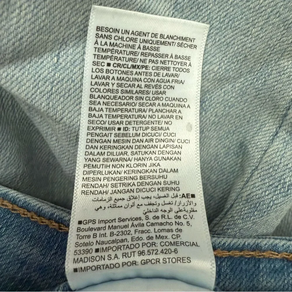 Old Navy High Rise Super Skinny Distressed Raw Hem Jeans Light Wash 6 Tall - Picture 5 of 6